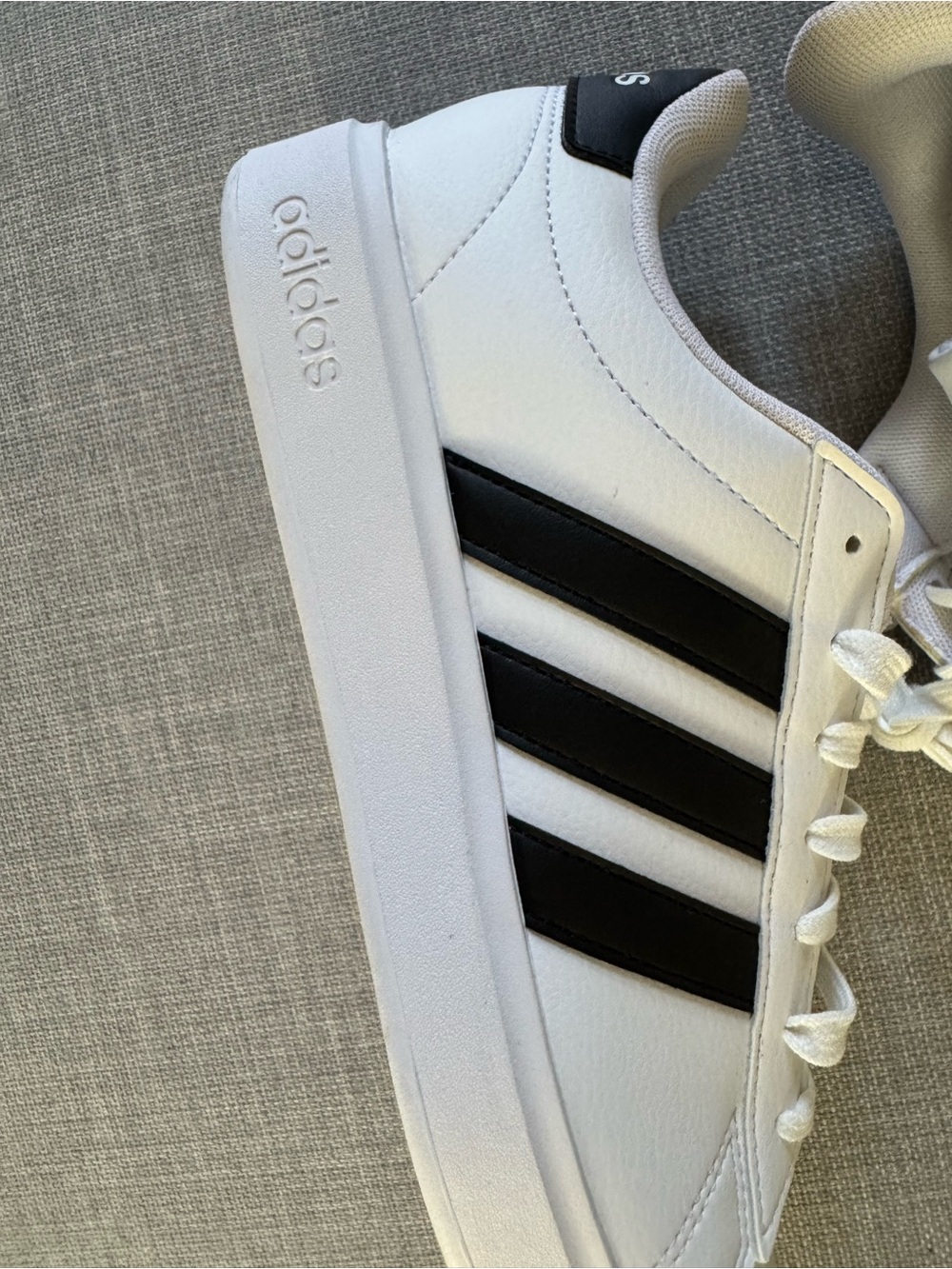 adidas White Sneakers with Black Accents - Never Worn! - Picture 6 of 6